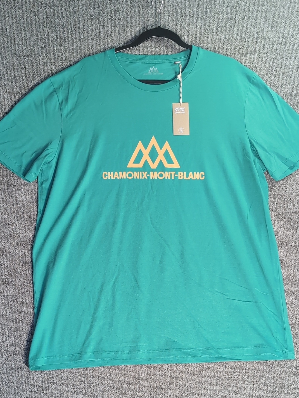 Native Spirit Chamonix-Mont Blanc French Alps Organic Cotton Tee Size XXL Green